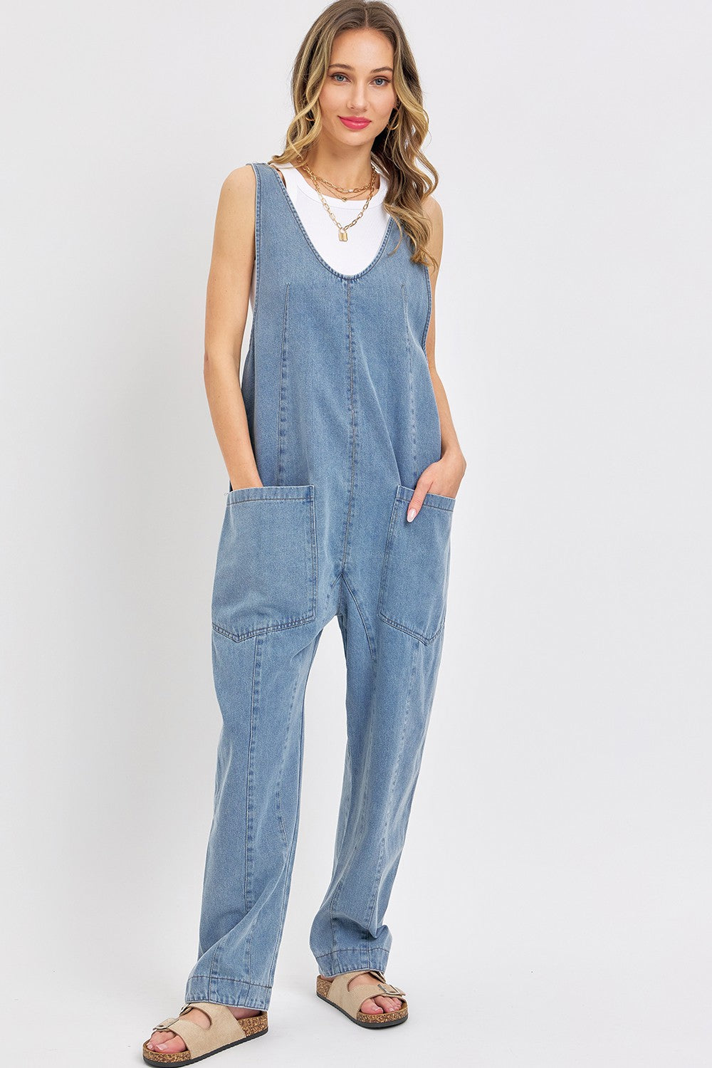 Overall Denim Jumpsuit