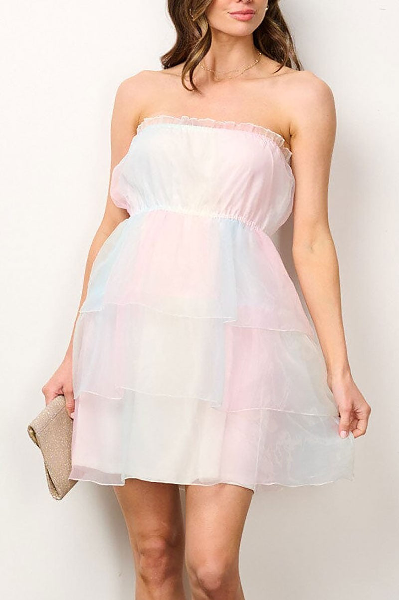 Opal Ruffle Tube Dress