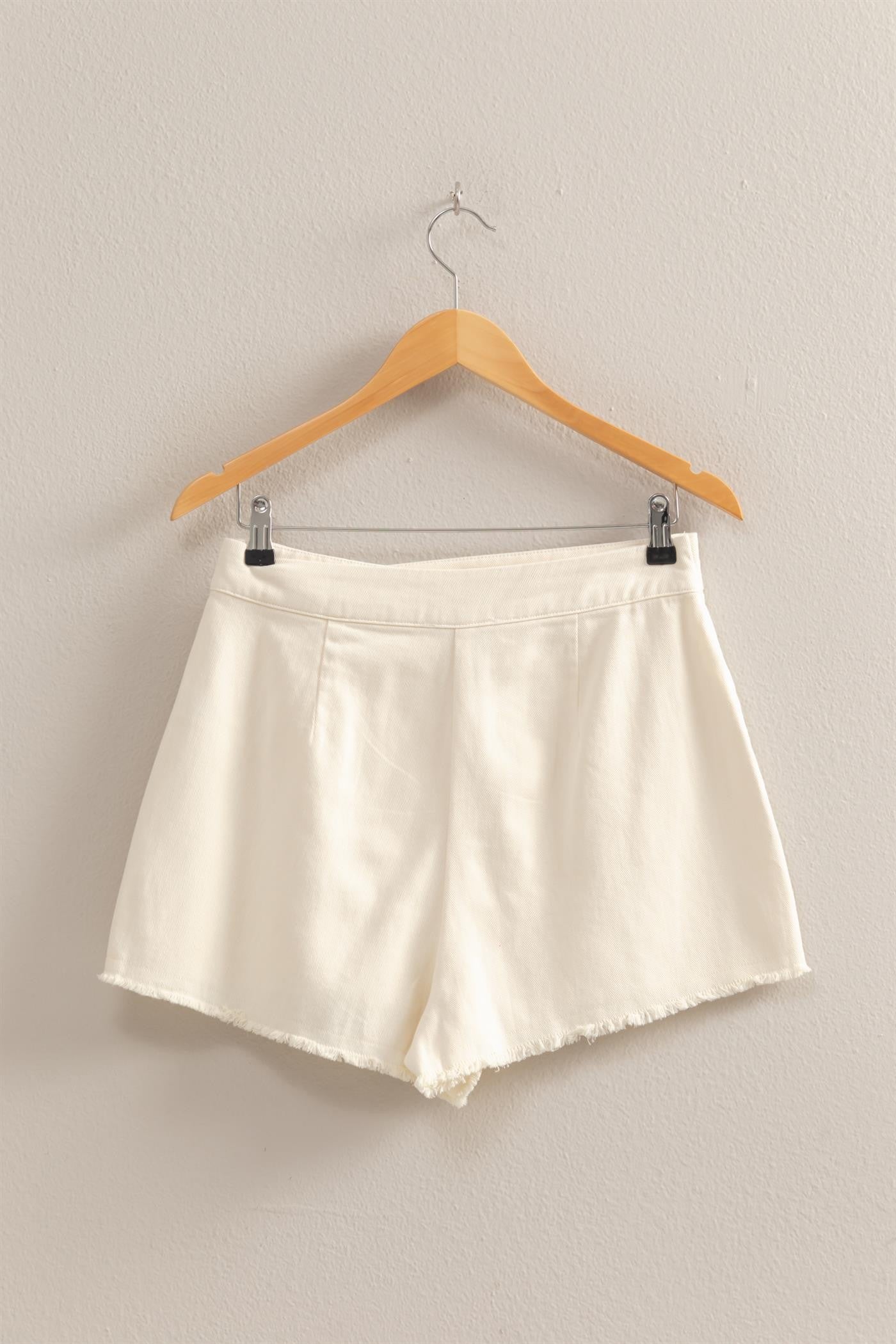 Cream Self-Tie Wasit Skort