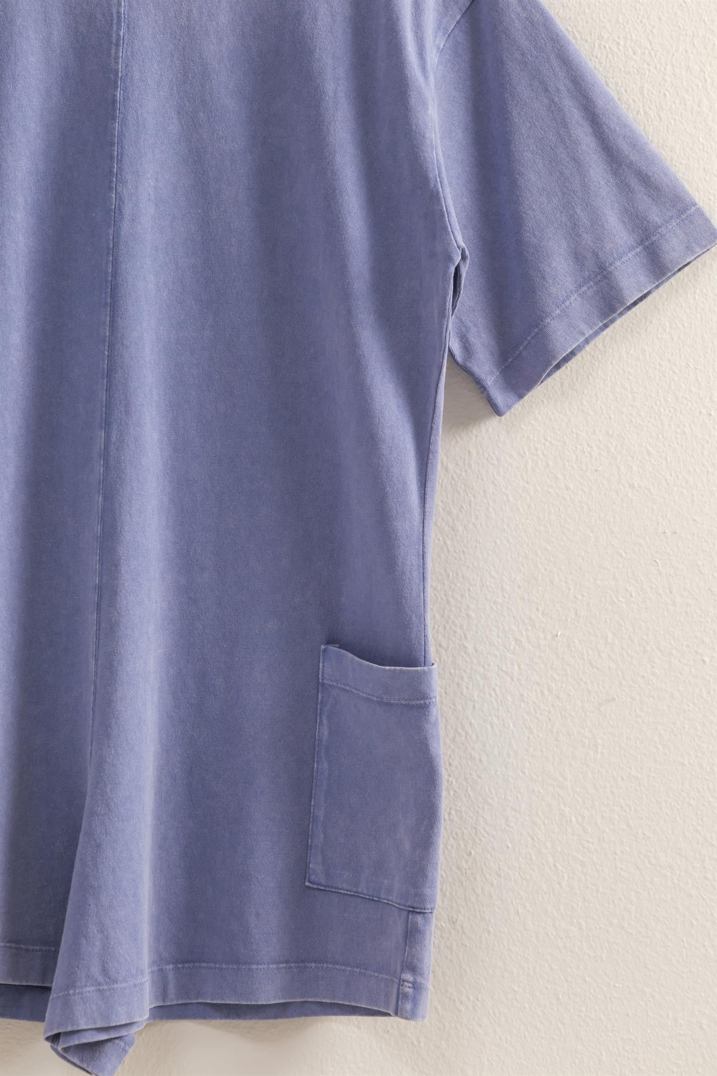 Cozy V-Back Short Sleeve Romper