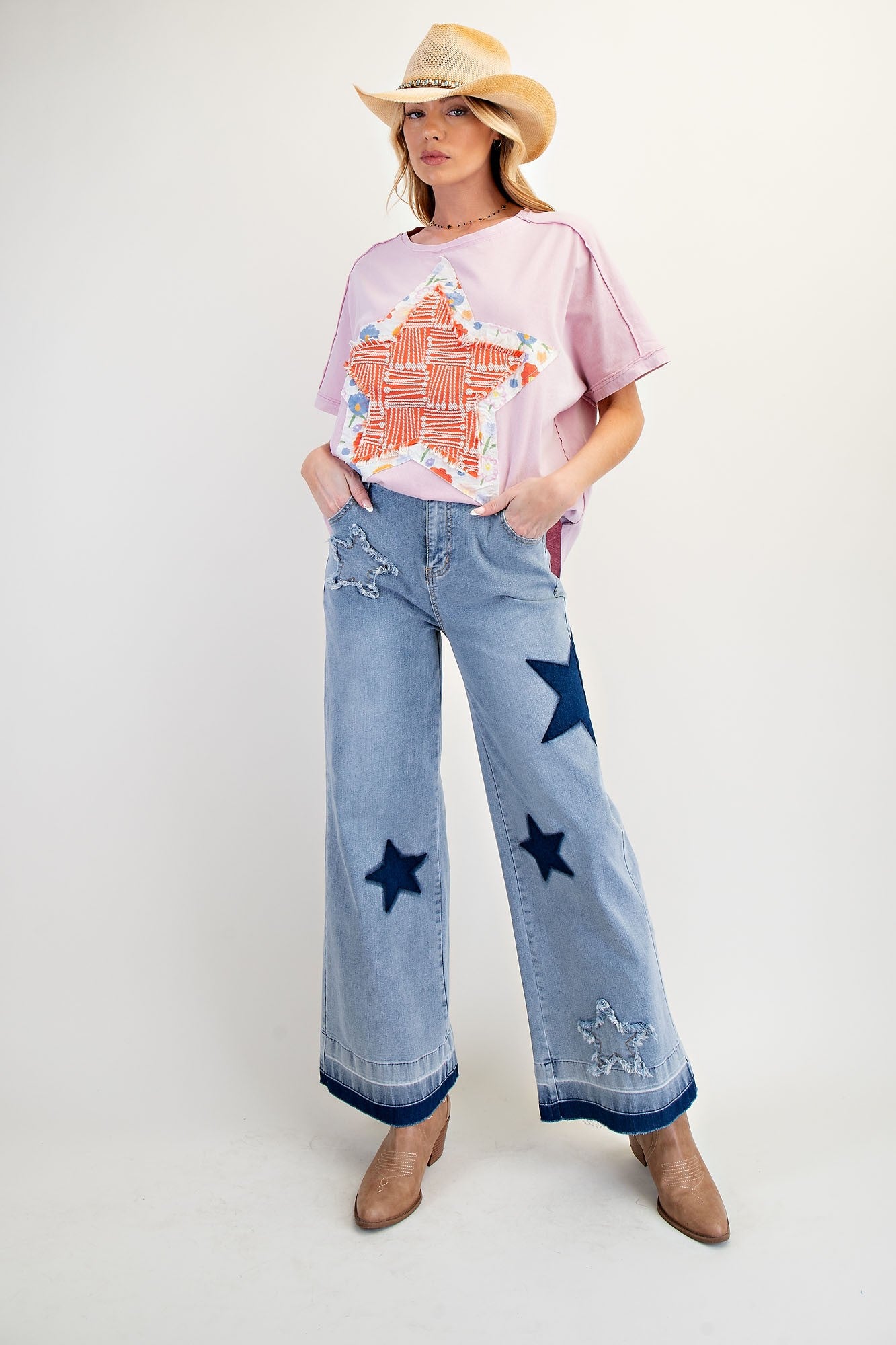 Summer Star Wide Leg Denim Pants