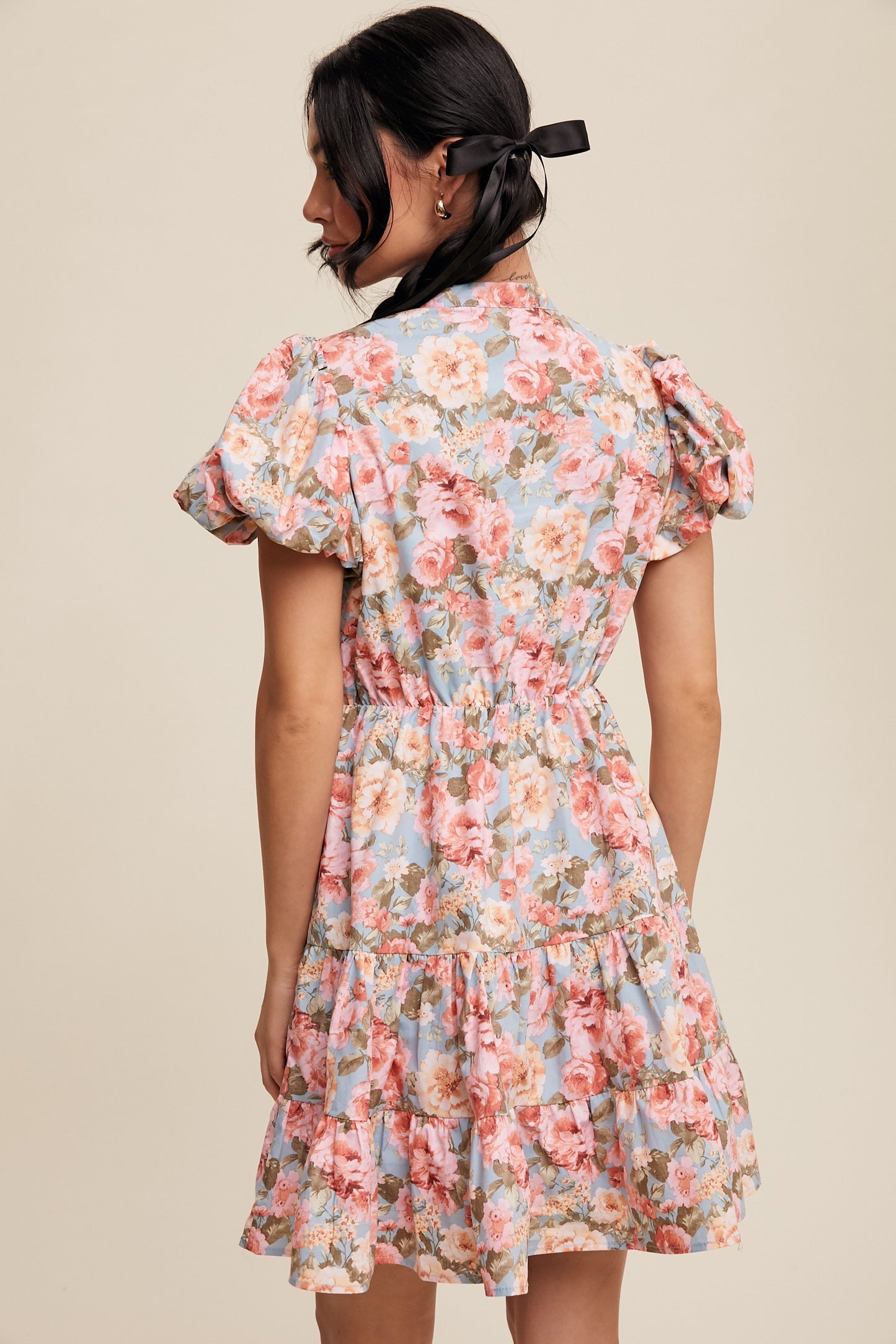 Floral Puff Sleeve Dress