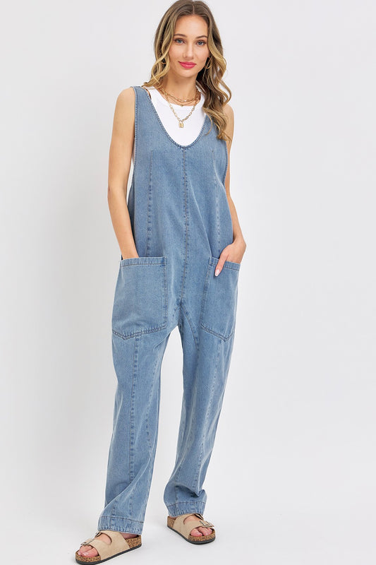 Overall Denim Jumpsuit