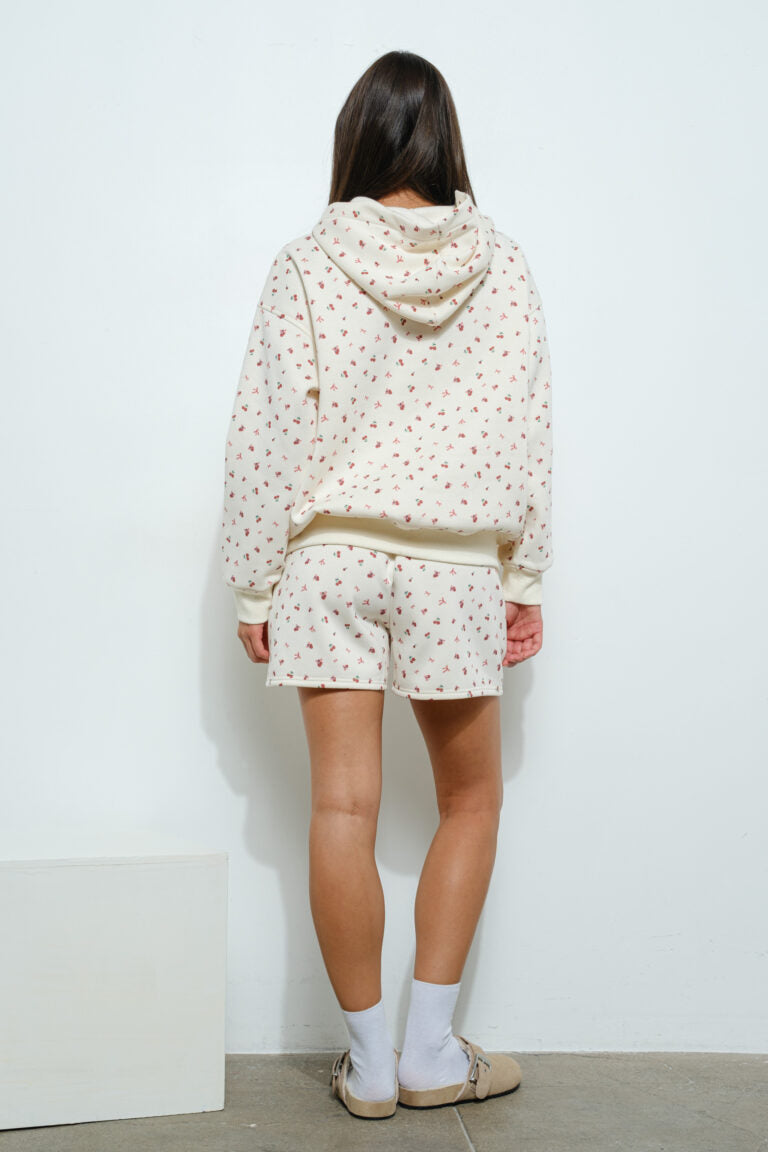 Brielle Cherry Bow Sweatshirt and Shorts Set
